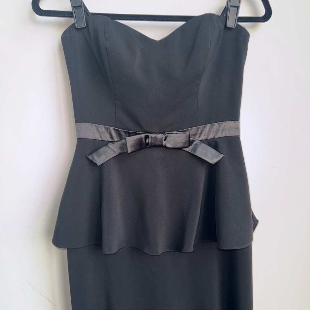 Vintage Badgley Mischka Black Strapless Dress